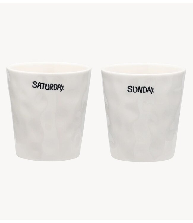 Anna+Nina Mok Weekend Coffee Cup Set of 2 White