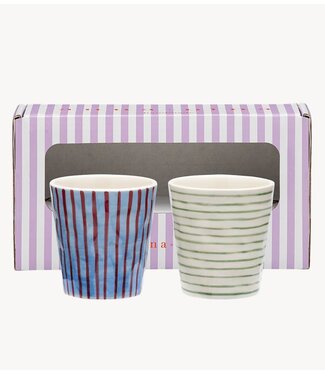 Anna+Nina Mok Stripe Affair Coffee Cup Set of 2 Multicolour