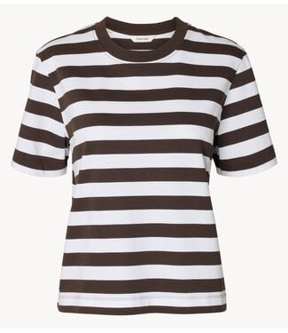 Selected Top SLWESSENTIAL SS STRIPED BOXY TEE NOOS Delicioso BRIGHT WHITE - WIDE