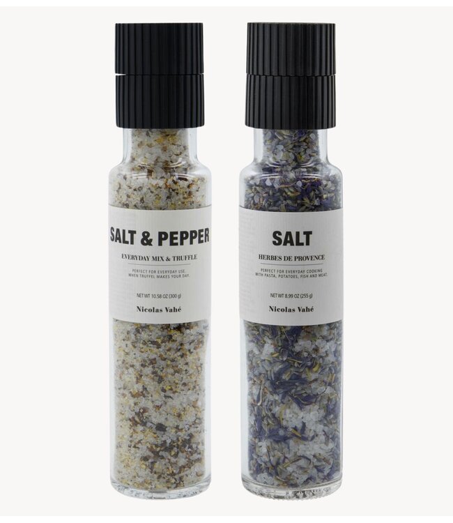 Nicolas Vahé Cadeaubox Gift box, Salt everyday mix & truffle + herbs de Provence, 300/270 g/g