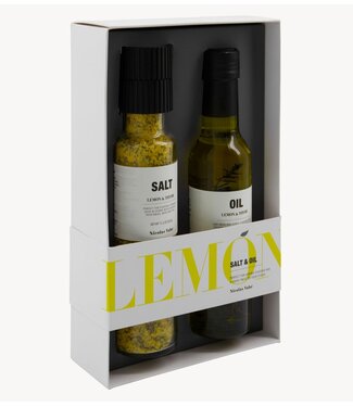 Nicolas Vahé Cadeaubox Gift box, Salt & oil, Lemon, 330/25 g/cl