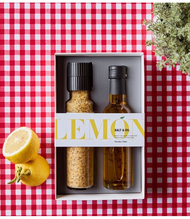 Nicolas Vahé Cadeaubox Gift box, Salt & oil, Lemon, 330/25 g/cl