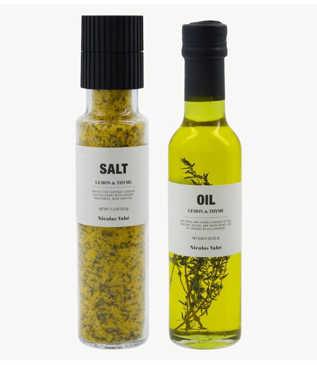 Nicolas Vahé Cadeaubox Gift box, Salt & oil, Lemon, 330/25 g/cl