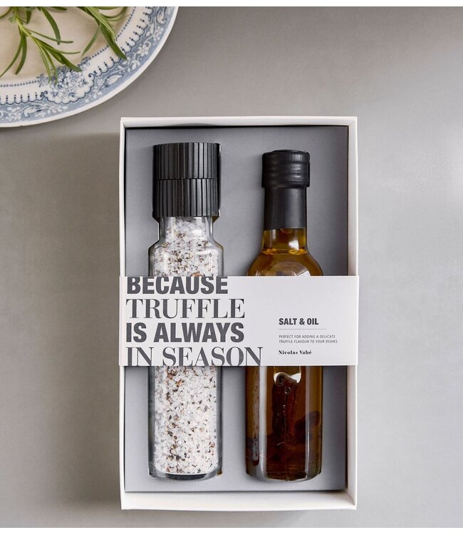 Nicolas Vahé Cadeaubox Gift box, Salt & oil, Because truffle is always in season, 300/25 g/cl
