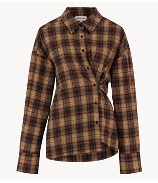 HARPER & YVE Blouse KIM-LS BROWN CHECK