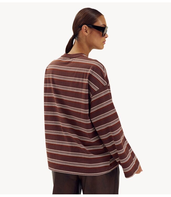HARPER & YVE Shirt TOMMY-LS BROWN STRIPE