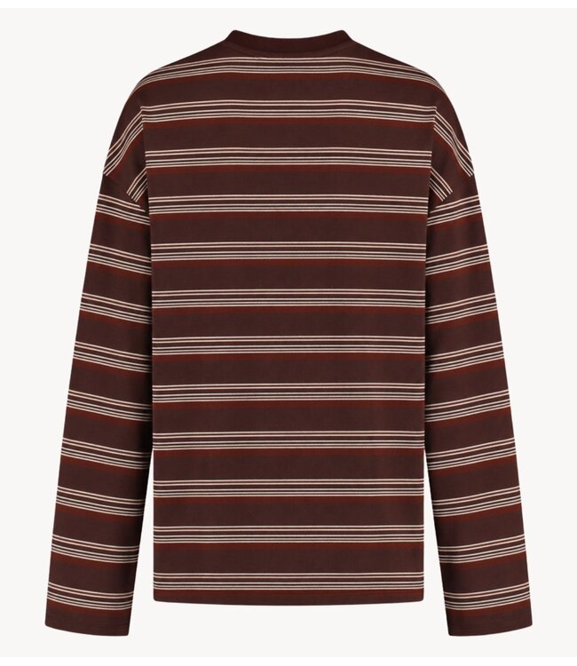 HARPER & YVE Shirt TOMMY-LS BROWN STRIPE