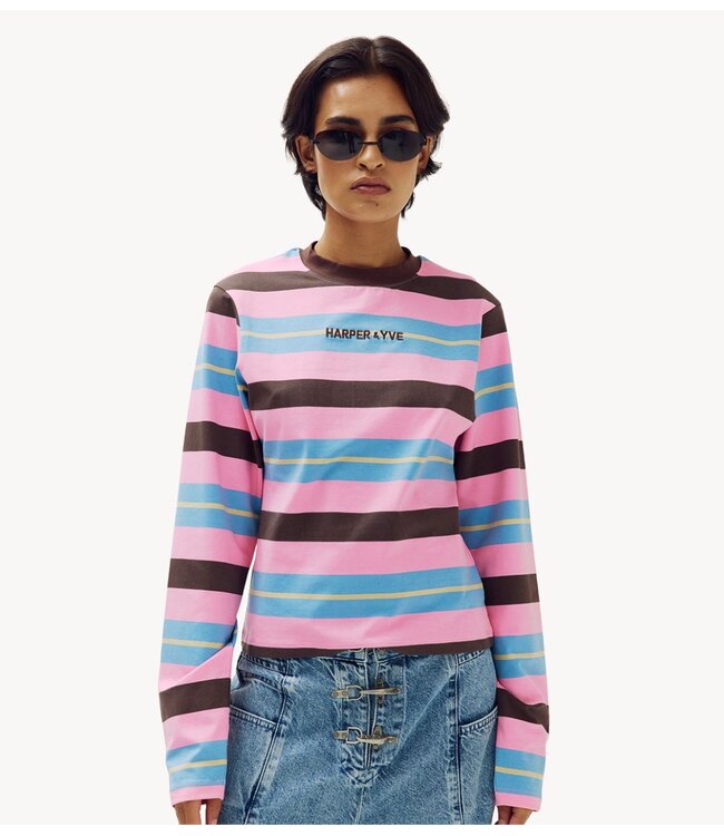 HARPER & YVE Shirt TAMMY-LS BLUSH PINK STRIPE