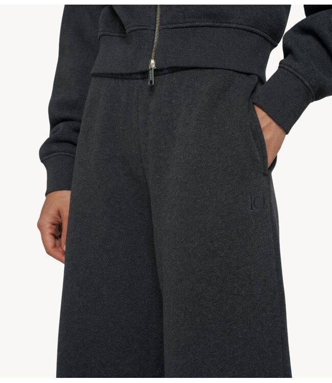 10DAYS Broek wide jogger fleece antra melee