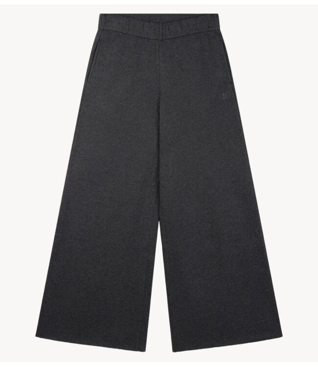 10DAYS Broek wide jogger fleece antra melee