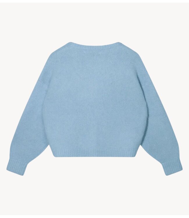 10DAYS Vest hairy knit cardigan angel blue