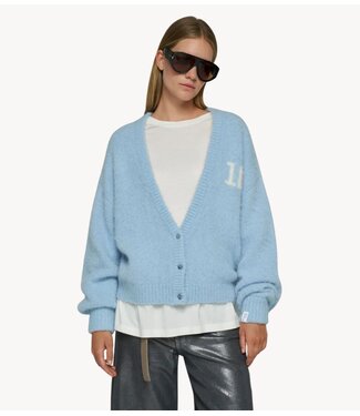 10DAYS Vest hairy knit cardigan angel blue