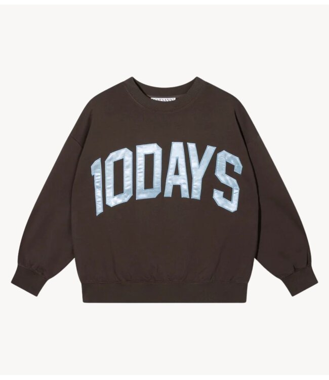 10DAYS Trui baseball sweater 10DAYS light shiitake