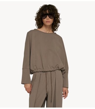 10DAYS Vest batwing top fleece portobello
