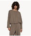 10DAYS Vest batwing top fleece portobello