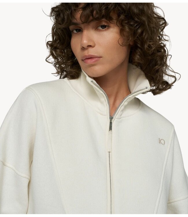 10DAYS Trui zip sweater pearl