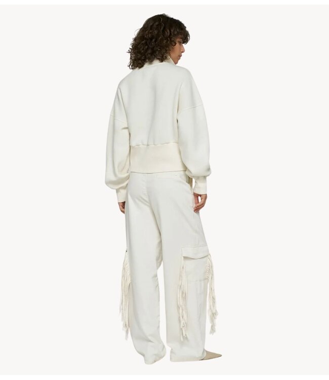10DAYS Trui zip sweater pearl