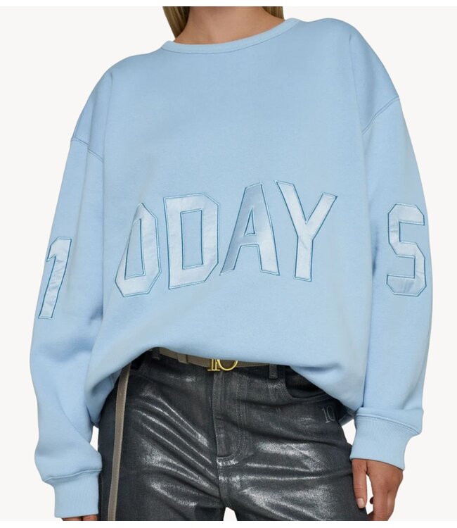 10DAYS Trui statement sweater angel blue