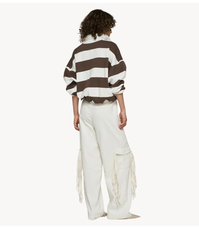 10DAYS Trui baseball balloon sweater ecru/brown