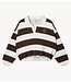 10DAYS Trui baseball balloon sweater ecru/brown
