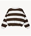 10DAYS Trui baseball balloon sweater ecru/brown
