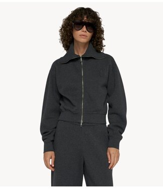 10DAYS Vest zip cardigan fleece antra melee