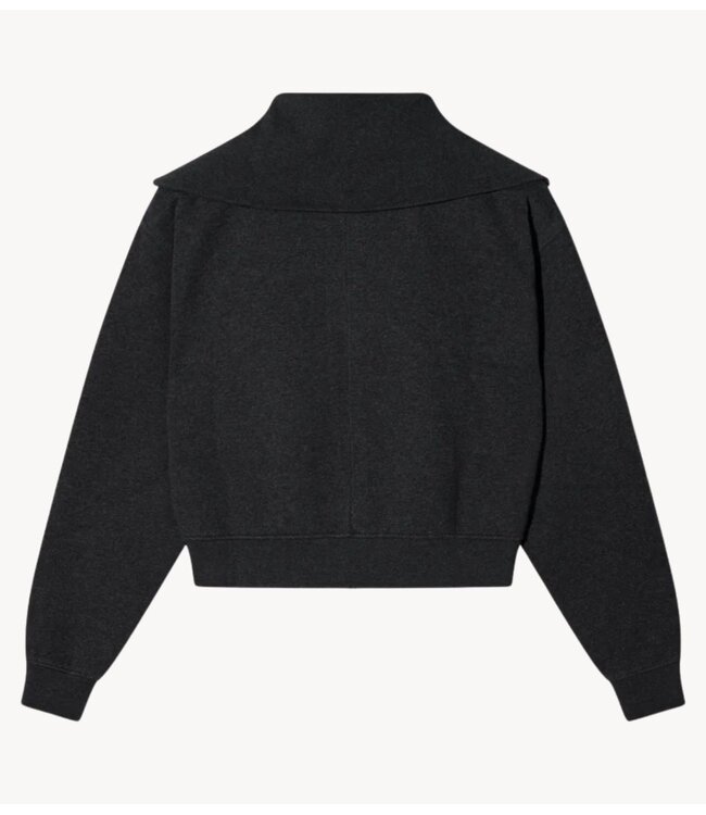 10DAYS Vest zip cardigan fleece antra melee