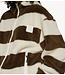 10DAYS Vest teddy zip hoodie stripes pearl/brown