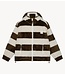 10DAYS Vest teddy zip hoodie stripes pearl/brown