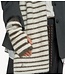 10DAYS Sjaal hairy knit scarf stripes ecru/portobello
