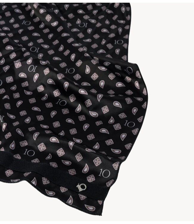 10DAYS Sjaal fluid paisley scarf black