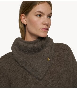 10DAYS Sjaal hairy knit bandana portobello