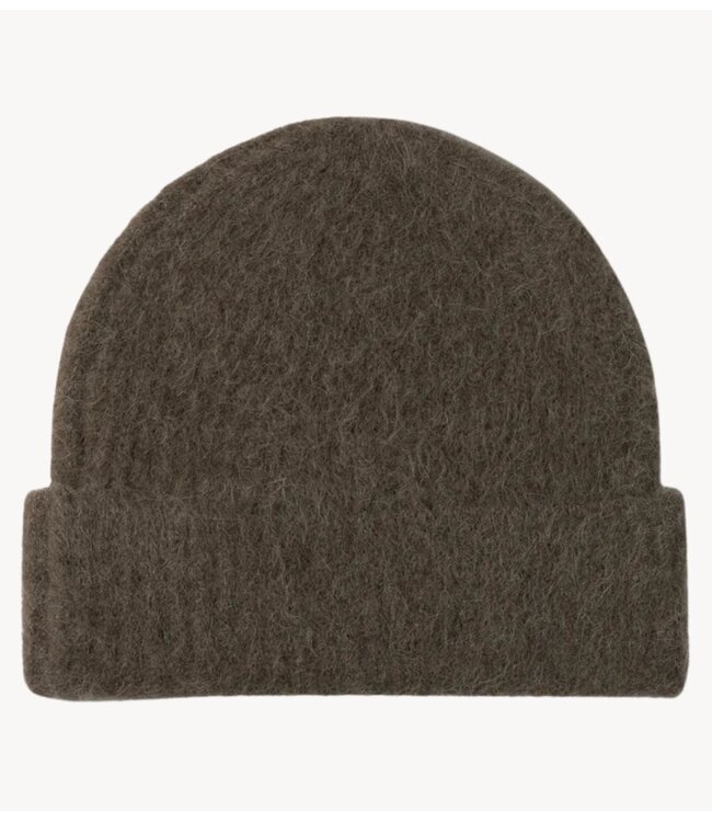 10DAYS Muts hairy knit beanie portobello