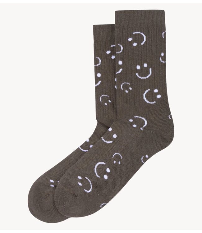 10DAYS Sokken long socks all over smile brown grey