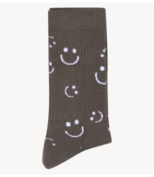 10DAYS Sokken long socks all over smile brown grey