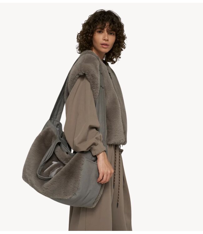 10DAYS Tas fluffy shopper portobello