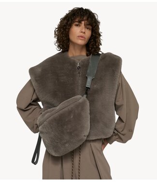 10DAYS Tas fluffy fanny pack portobello