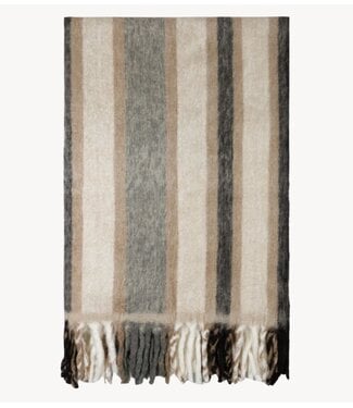10DAYS Deken wool blend plaid brown grey