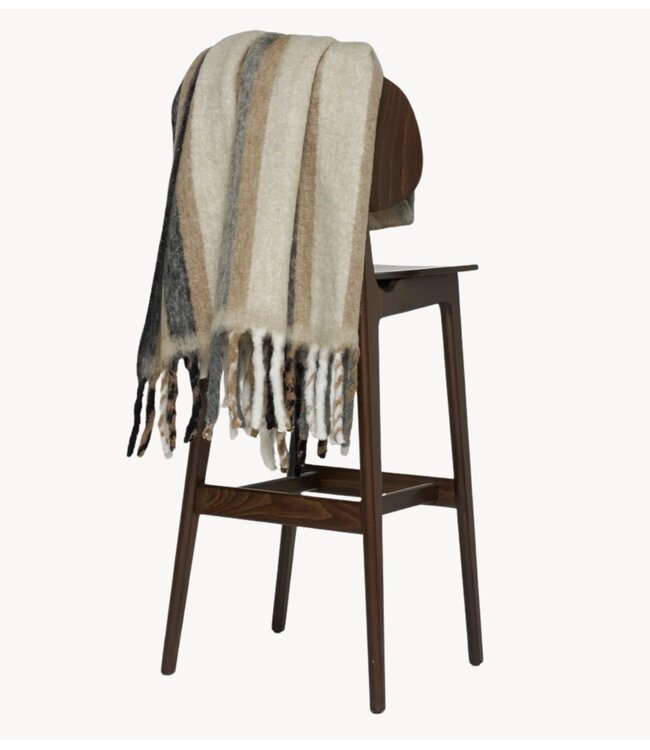 10DAYS Deken wool blend plaid brown grey