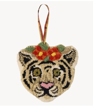 Doing Goods Hanger Floral White Tiger Gift Hanger
