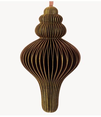 Kerstdecoratie Papieren honeycomb hanger burgundy