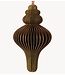 Kerstdecoratie Papieren honeycomb hanger burgundy
