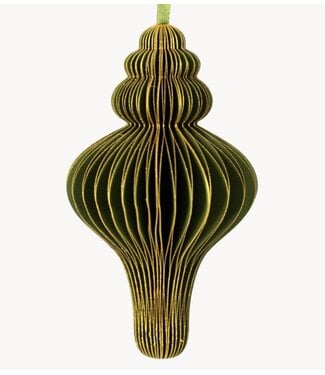 Kerstdecoratie Papieren honeycomb hanger groen