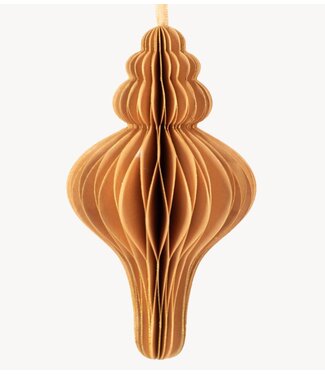 Kerstdecoratie Papieren honeycomb hanger oranje