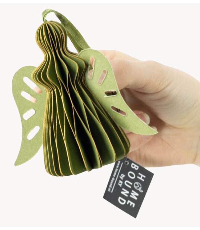 Kerstdecoratie Papieren honeycomb engel groen