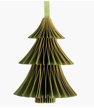 Kerstdecoratie Papieren honeycomb kerstboom groen