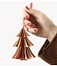 Kerstdecoratie Papieren honeycomb kerstboom rood met wit