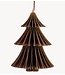 Kerstdecoratie Papieren honeycomb kerstboom bruin