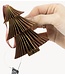 Kerstdecoratie Papieren honeycomb kerstboom bruin