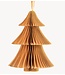 Kerstdecoratie Papieren honeycomb kerstboom oranje
